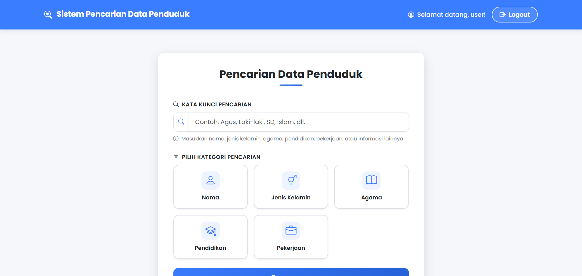 Sistem Pencarian Data Penduduk